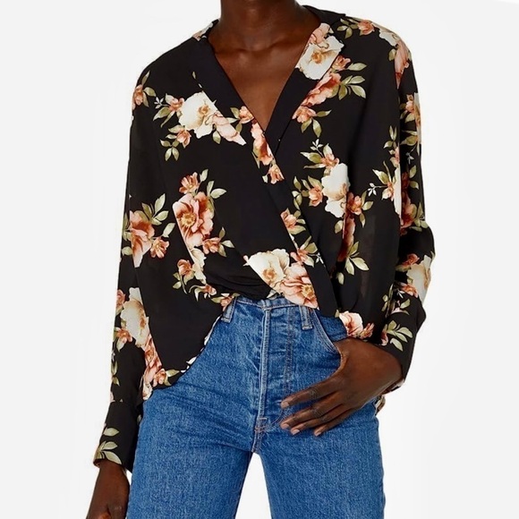 Likely Tops - Likely Sophia black  floral mimi top Revolve size small